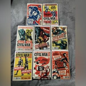 Marvel Comics Civil War 1-8 Variant Set
